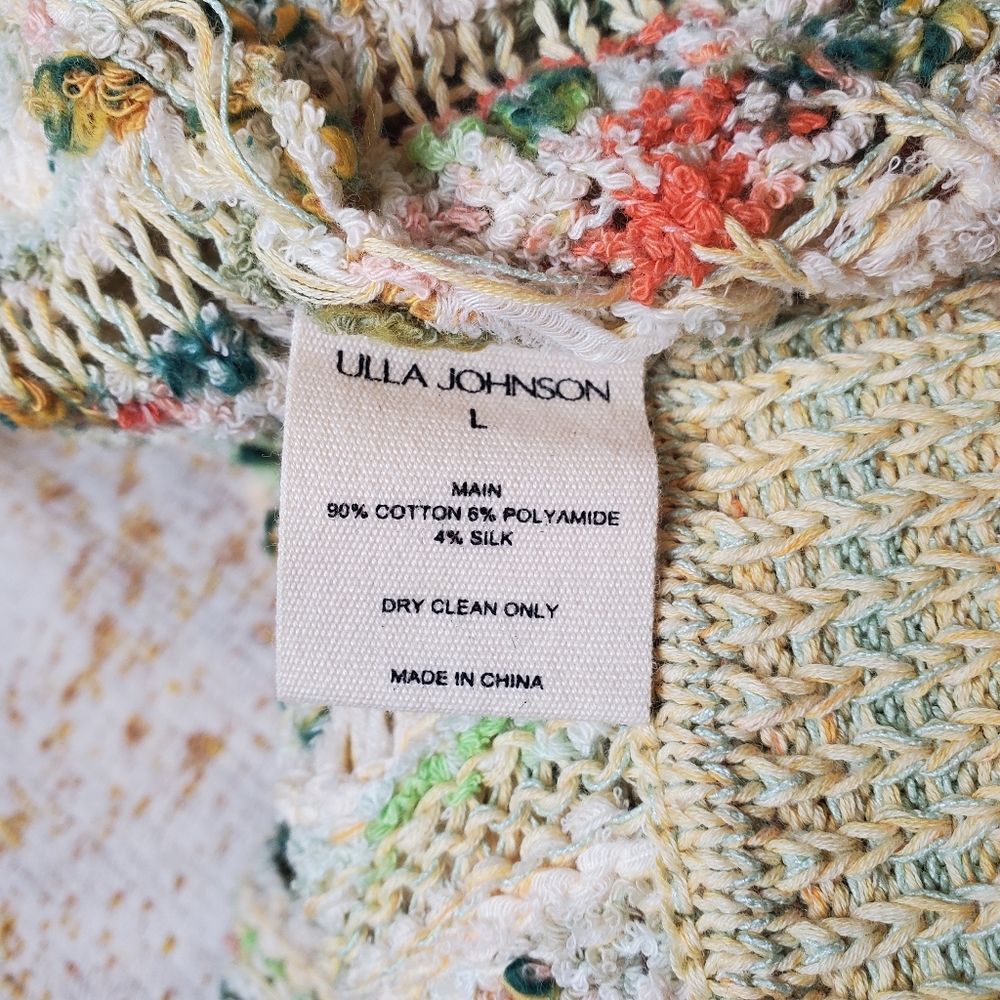 Ulla Johnson Frankie Confetti Knit Cotton Silk Feminine Boho SweaterTop - Picture 6 of 8